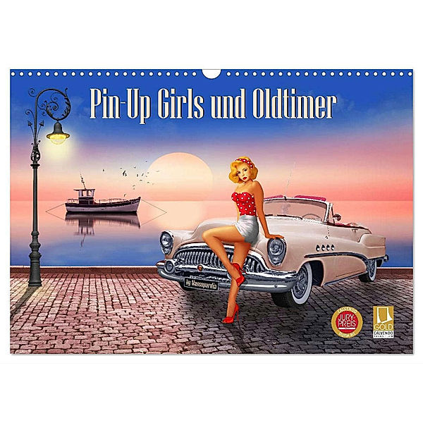 Pin-Up Girls und Oldtimer by Mausopardia (Wandkalender 2024 DIN A3 quer), CALVENDO Monatskalender, Monika Jüngling alias Mausopardia