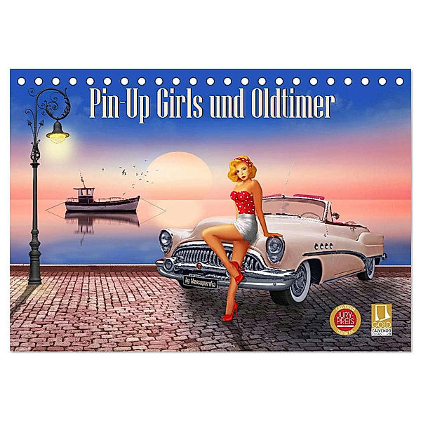 Pin-Up Girls und Oldtimer by Mausopardia (Tischkalender 2024 DIN A5 quer), CALVENDO Monatskalender, Monika Jüngling alias Mausopardia