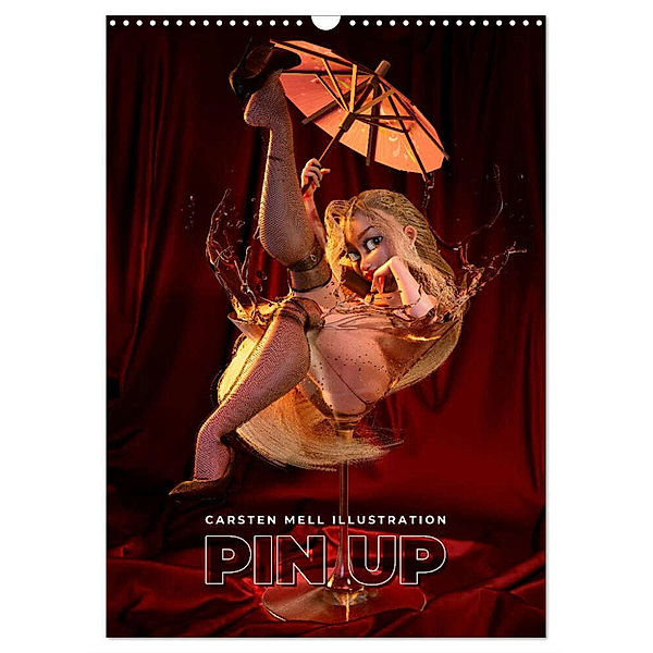 Pin Up Kalender Carsten Mell (Wandkalender 2024 DIN A3 hoch), CALVENDO Monatskalender, Carsten Mell