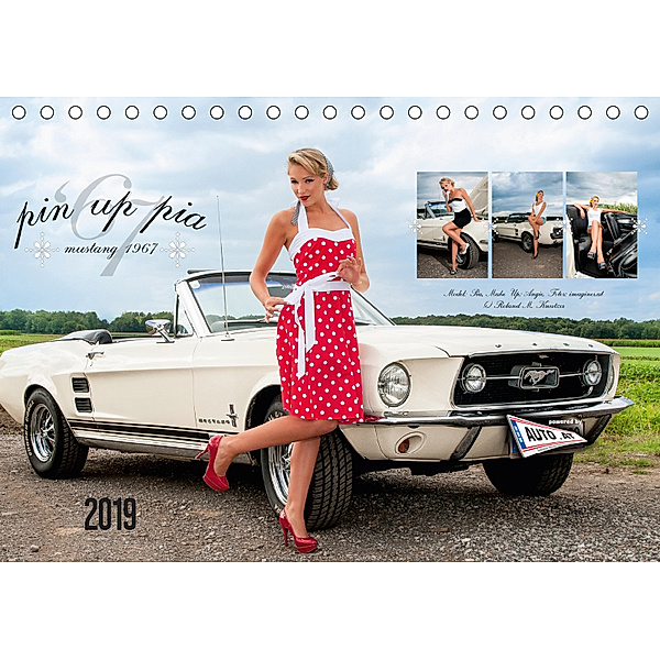 Pin Up Pia & Mustang '67 (Tischkalender 2019 DIN A5 quer), Imaginer.at