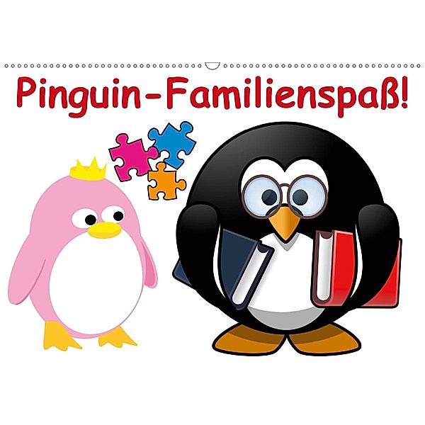 Pinguin-Familienspaß! / Geburtstagskalender (Wandkalender 2020 DIN A2 quer), Elisabeth Stanzer