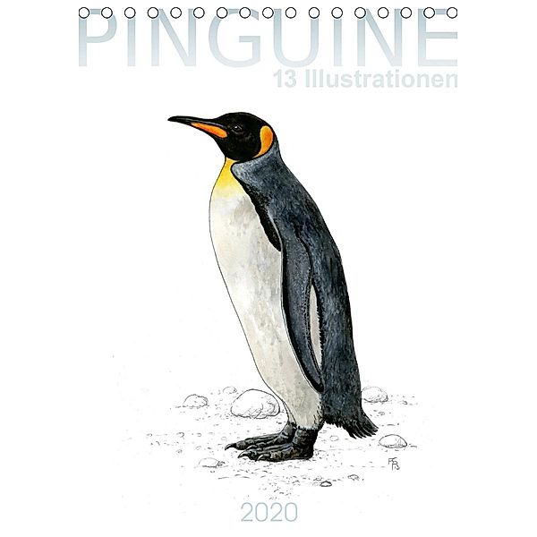 Pinguine - 13 Illustrationen (Tischkalender 2020 DIN A5 hoch), Frithjof Spangenberg