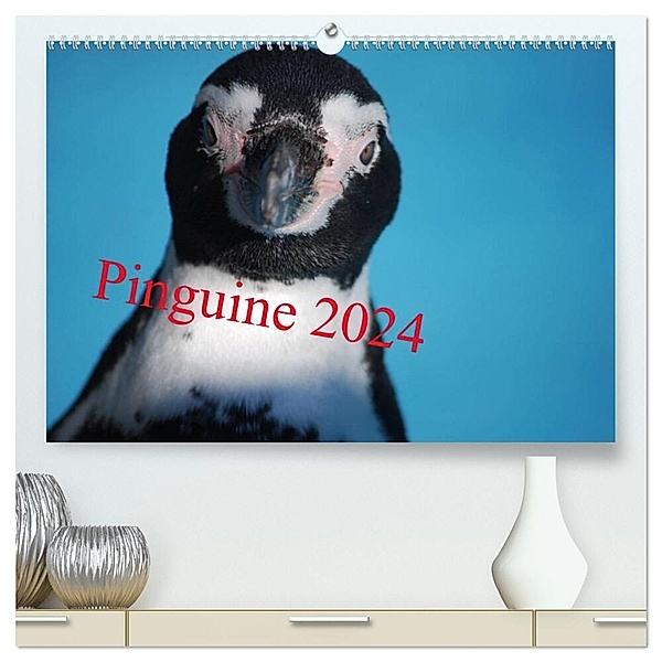 Pinguine 2024 (hochwertiger Premium Wandkalender 2024 DIN A2 quer), Kunstdruck in Hochglanz, Ilka Groos