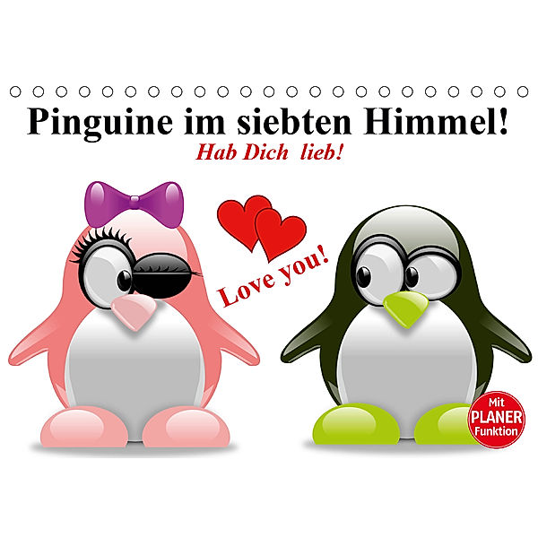 Pinguine im siebten Himmel! (Tischkalender 2020 DIN A5 quer), Elisabeth Stanzer