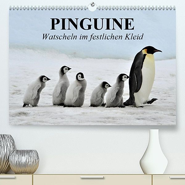 Pinguine - Watscheln im festlichen Kleid(Premium, hochwertiger DIN A2 Wandkalender 2020, Kunstdruck in Hochglanz), Elisabeth Stanzer