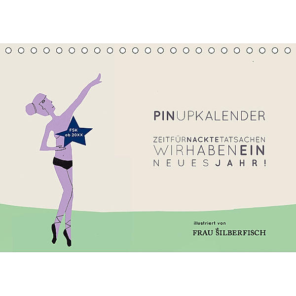 PinUp Kalender (Tischkalender 2019 DIN A5 quer), Frau Silberfisch