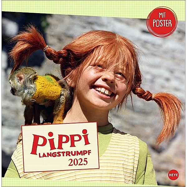 Pippi Langstrumpf Broschurkalender 2025, Astrid Lindgren