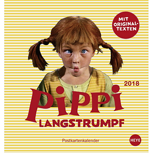 Pippi Langstrumpf Postkartenkalender 2018