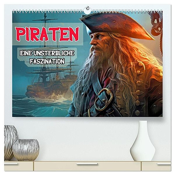 Piraten - Eine unsterbliche Faszination (hochwertiger Premium Wandkalender 2025 DIN A2 quer), Kunstdruck in Hochglanz, Calvendo, Liselotte Brunner-Klaus