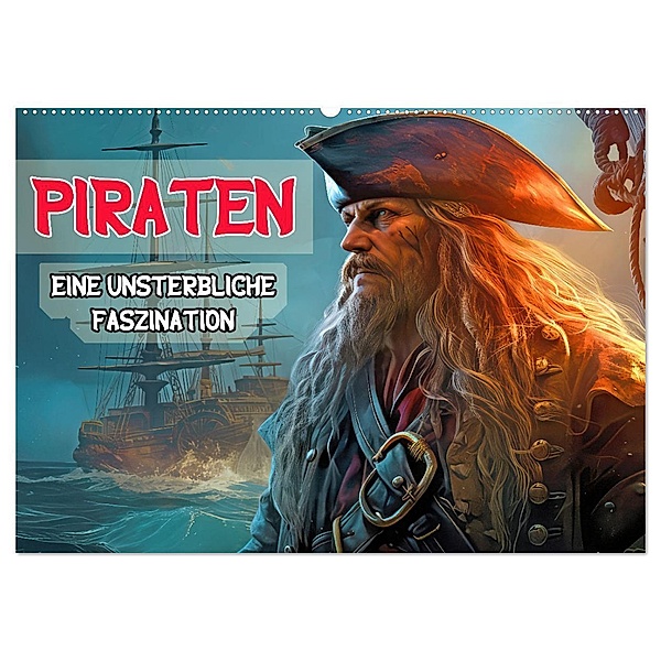 Piraten - Eine unsterbliche Faszination (Wandkalender 2025 DIN A2 quer), CALVENDO Monatskalender, Calvendo, Liselotte Brunner-Klaus