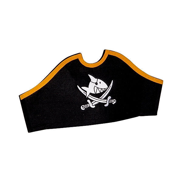 Die Spiegelburg Piratenhut CAPT'N SHARKY in schwarz
