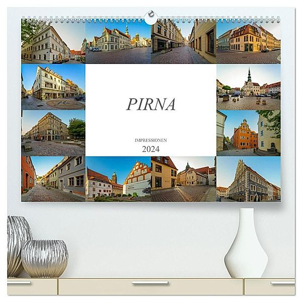 Pirna Impressionen (hochwertiger Premium Wandkalender 2024 DIN A2 quer), Kunstdruck in Hochglanz, Dirk Meutzner