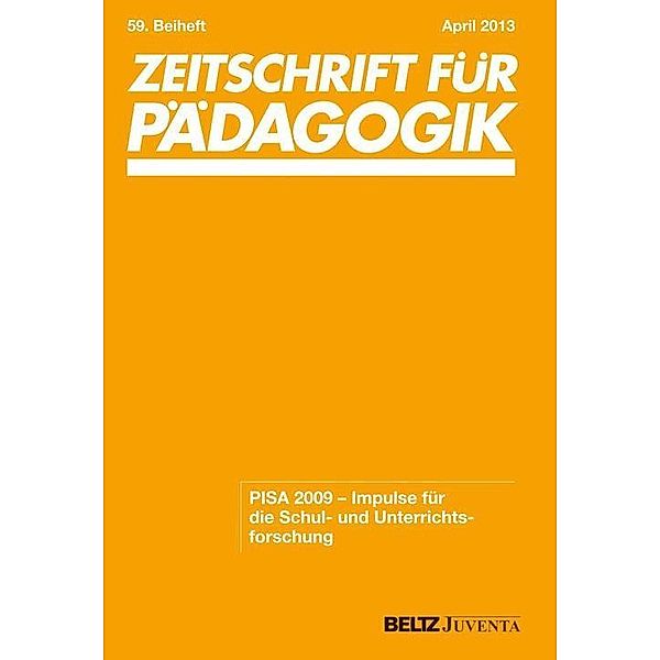 PISA 2009 - Impulse für die Schul- und Unterrichtsforschung