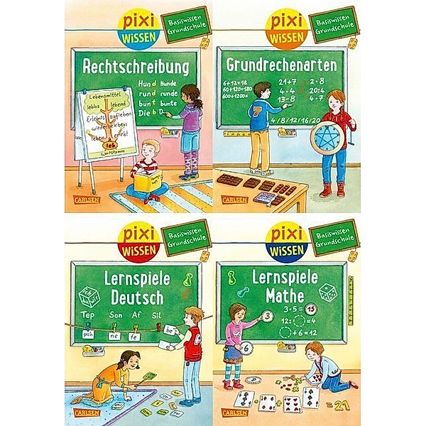 Pixi Wissen: Pixi Wissen 4er-Set: Basiswissen Grundschule (4x1 Exemplar), Eva Bade