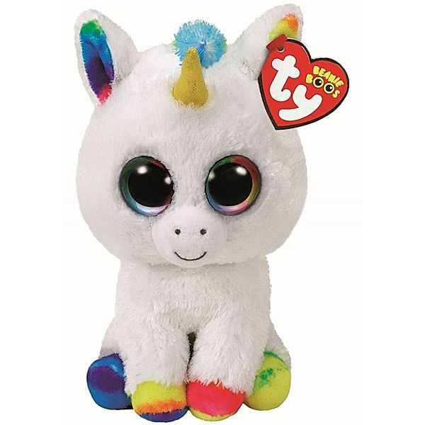 TY Deutschland Pixy, Einhorn weiß/bunt 15 cm FIX3