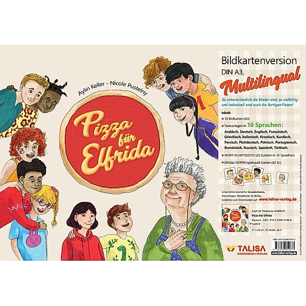 Pizza für Elfrida - Bildkartenversion (A3, Multilingual), Aylin Keller