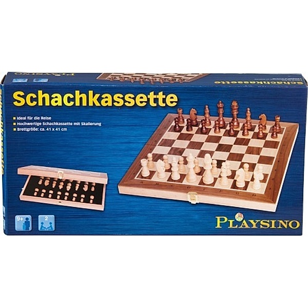 Playsino PL Schachkassette Holz 41x21 cm
