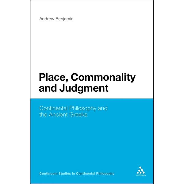 Place, Commonality and Judgment, Andrew Benjamin