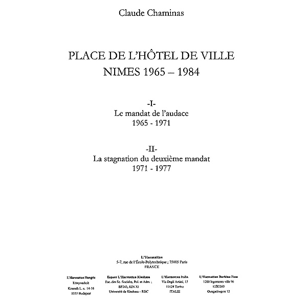 Place de l'hotel de ville nimes 1965-197 / Hors-collection, Chaminas Claude
