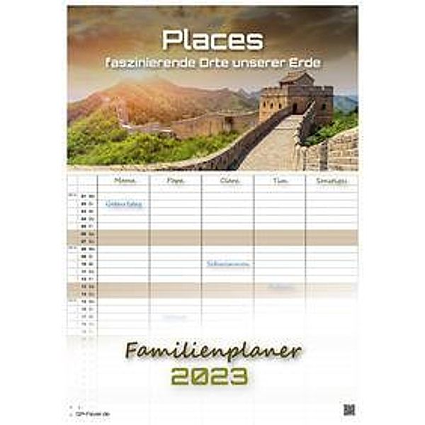 Places - faszinierende Orte unserer Erde - 2023 - Kalender DIN A3 - (Familienplaner)