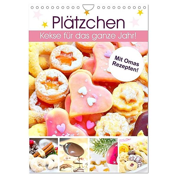 Plätzchen. Kekse für das ganze Jahr! (Wandkalender 2024 DIN A4 hoch), CALVENDO Monatskalender, Rose Hurley