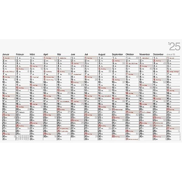 Plakatkalender Modell young design XL (2025)