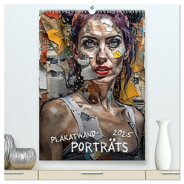 Plakatwand-Porträts (hochwertiger Premium Wandkalender 2025 DIN A2 hoch), Kunstdruck in Hochglanz, Calvendo, Werner Braun