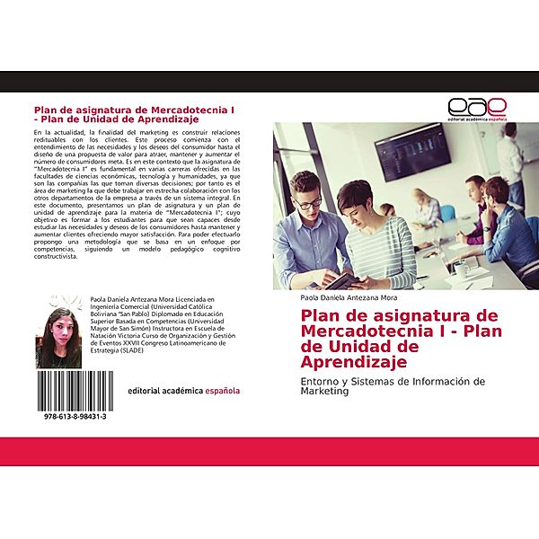 Plan de asignatura de Mercadotecnia I - Plan de Unidad de Aprendizaje, Paola Daniela Antezana Mora