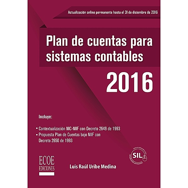 Plan de cuentas para sistemas contables 2016, Luis Raúl Uribe Medina