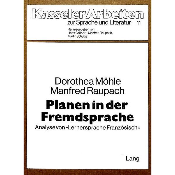 Planen in der Fremdsprache, Dorothea Möhle, Manfred Raupach