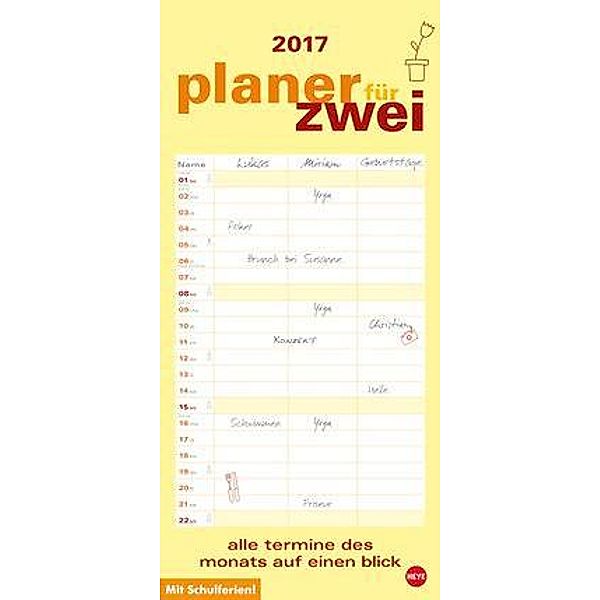 Planer für zwei 2017