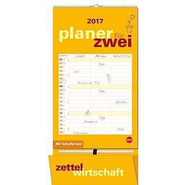 Planer für zwei plus Tasche 2017