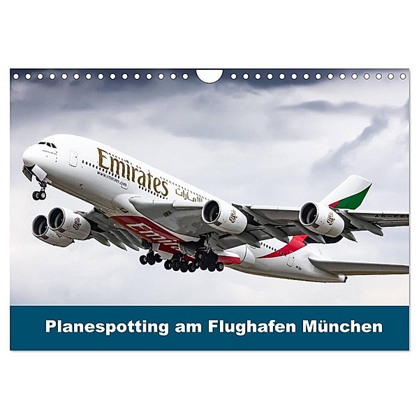 Planespotting am Flughafen München (Wandkalender 2024 DIN A4 quer), CALVENDO Monatskalender, Konrad Eger