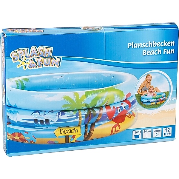 Splash & Fun Planschbecken BEACH FUN - BABY (Ø70cm) in blau