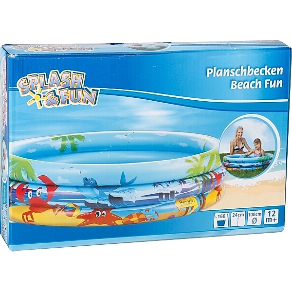 Splash & Fun Planschbecken BEACH FUN - MINI (Ø100cm) in blau