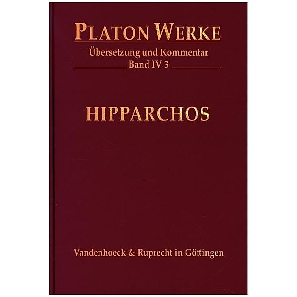 Platon Werke / Band 004,3 / Hipparchos, Platon