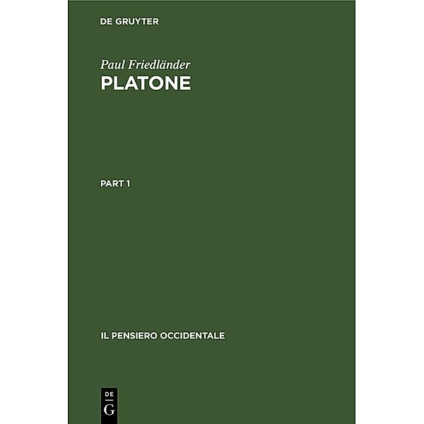 Platone, Paul Friedländer