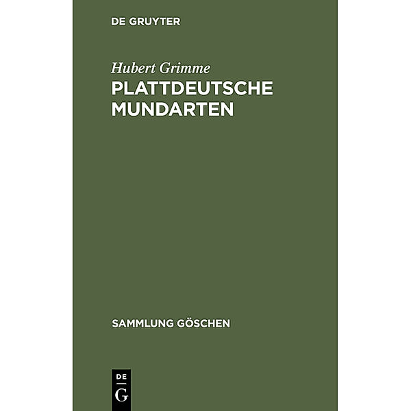 Plattdeutsche Mundarten, Hubert Grimme