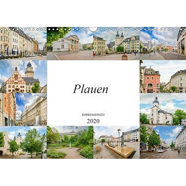 Plauen Impressionen (Wandkalender 2020 DIN A3 quer), Dirk Meutzner