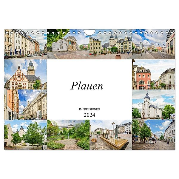 Plauen Impressionen (Wandkalender 2024 DIN A4 quer), CALVENDO Monatskalender, Dirk Meutzner
