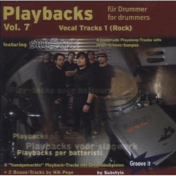 Playbacks für Drummer, 1 Audio-CD: Vol.7 Vocal Tracks, 1 Audio-CD, Jörg Sieghart