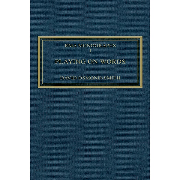 Playing on Words, David Osmond-Smith