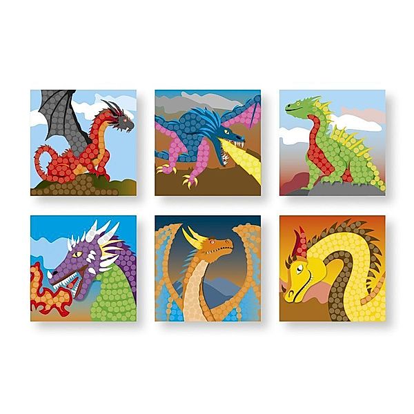 PlayMais, Loick Trade GmbH PlayMais® Card Set MOSAIC Fantasy Dragon