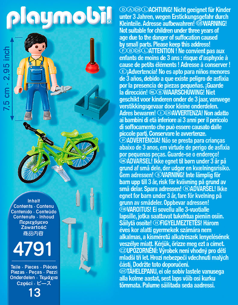 PLAYMOBIL® 4791 Special Plus - Handwerker mit Fahrrad | Weltbild.de