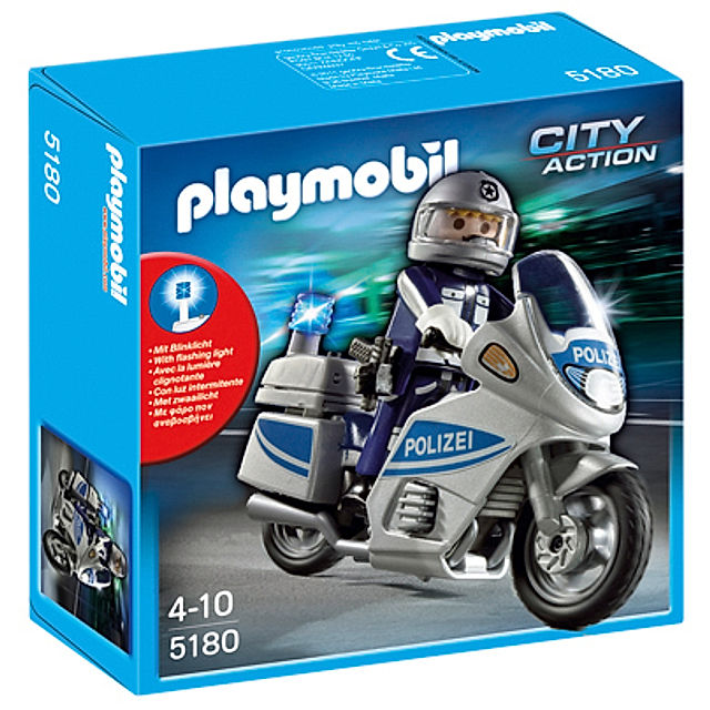 PLAYMOBIL® 5180 City Action - Polizeimotorrad mit Blinklicht | Weltbild.de