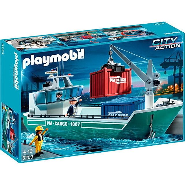 PLAYMOBIL® 5253 - Frachtschiff mit Verladekran | Weltbild.ch