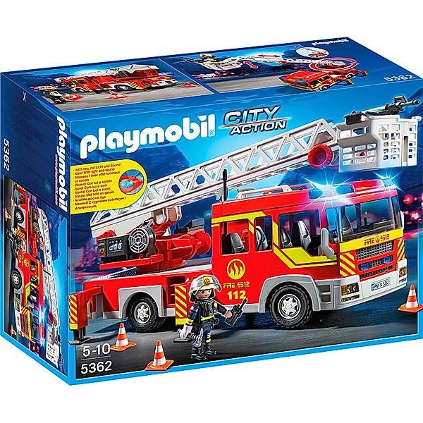 PLAYMOBIL® 5362 City Action - Feuerwehr-Leiterfahrzeug mit Licht und Sound