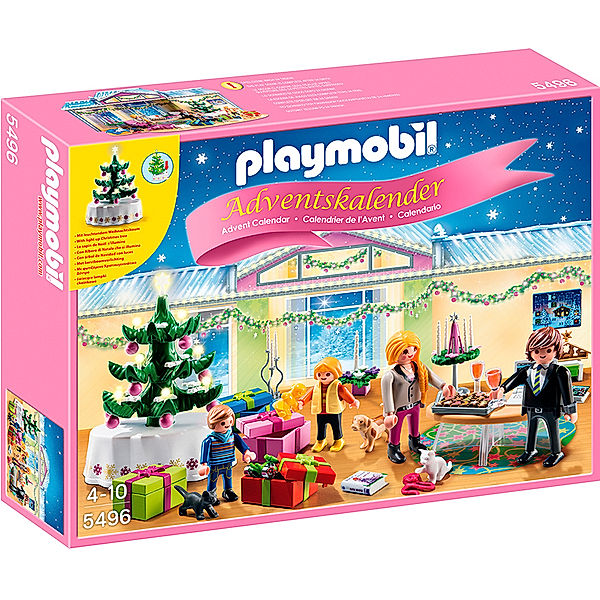 PLAYMOBIL® 5496 Adventskalender Weihnachtsabend mit beleuchtetem Baum