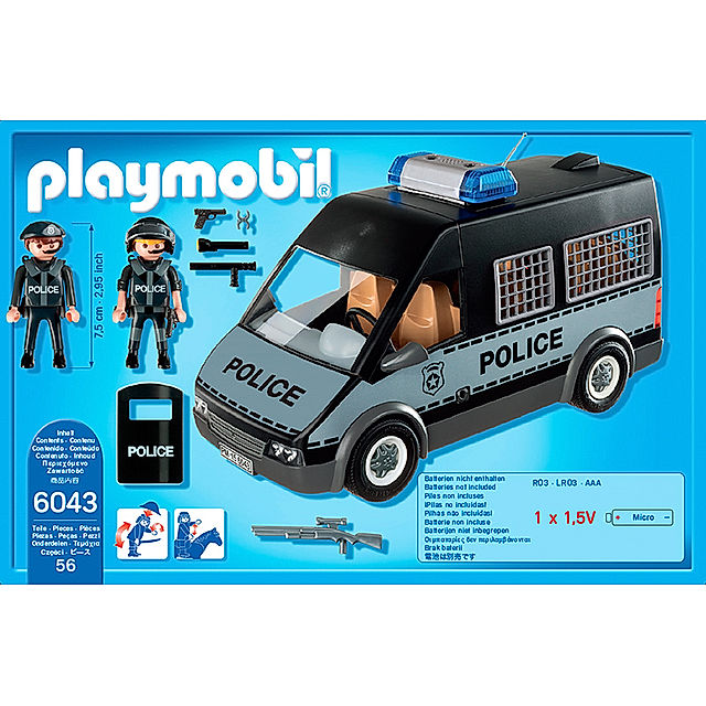 PLAYMOBIL® 6043 City Action - Polizei-Mannschaftswagen mit Licht und Sound  | Weltbild.de