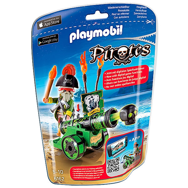 PLAYMOBIL® 6162 Pirates - Grüne App-Kanone mit Piratenkapitän